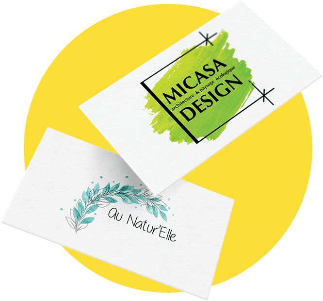 Des exemples de papeterie développée grâce au service de graphisme